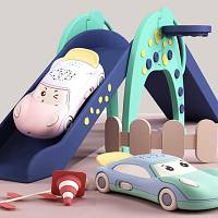 Multifunkcijski avtomobilček za najmlajše (roza-vijoličen/zeleno-moder)